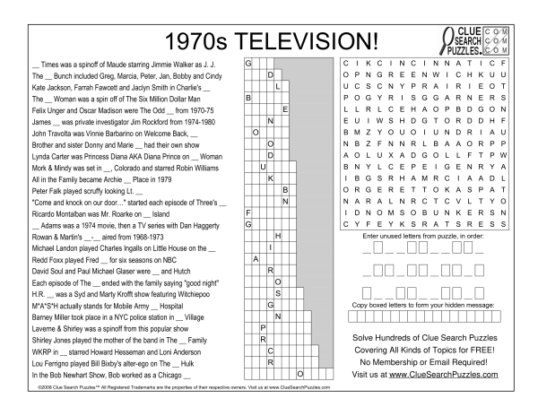 1970s TELEVISION TRIVIA QUIZ