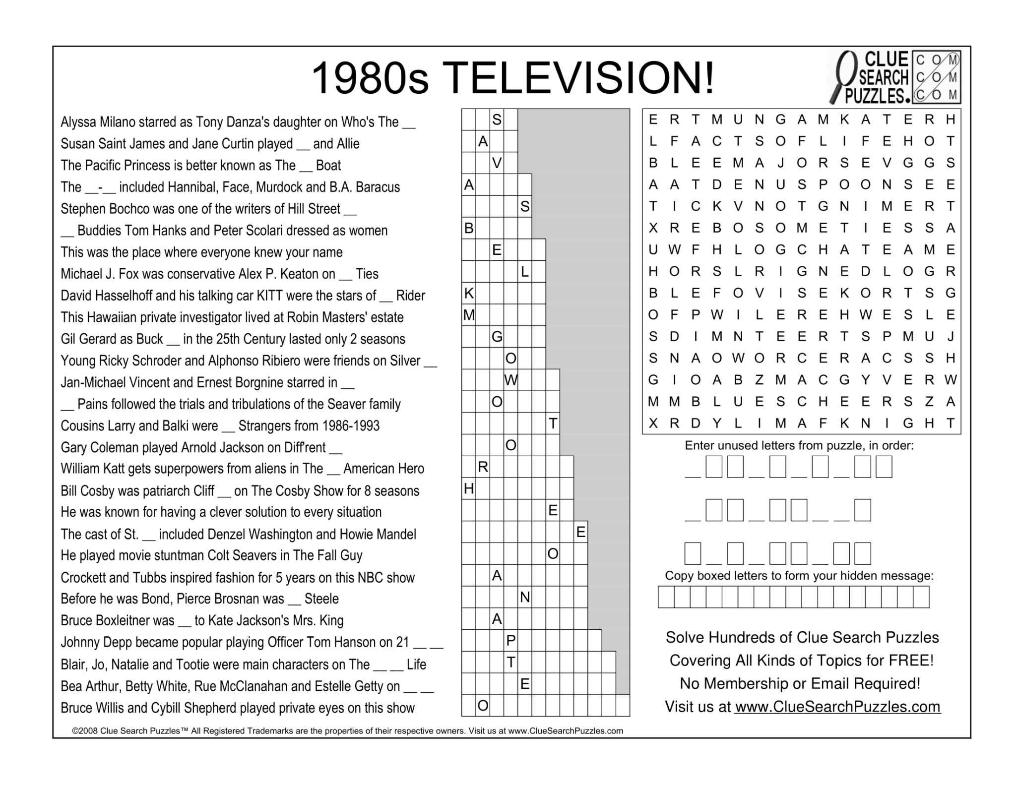 1980s TELEVISION TRIVIA QUIZ