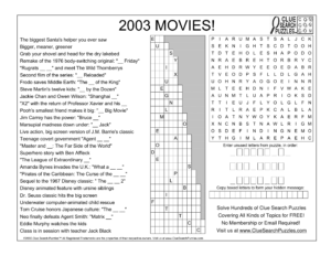 2003 movie trivia quiz