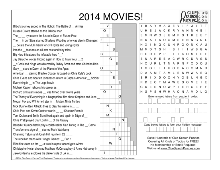 2014 movies trivia quiz