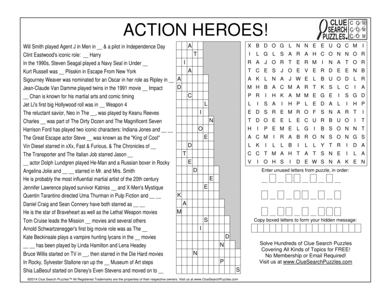action heroes trivia quiz