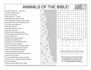animals of the bible trivia quiz
