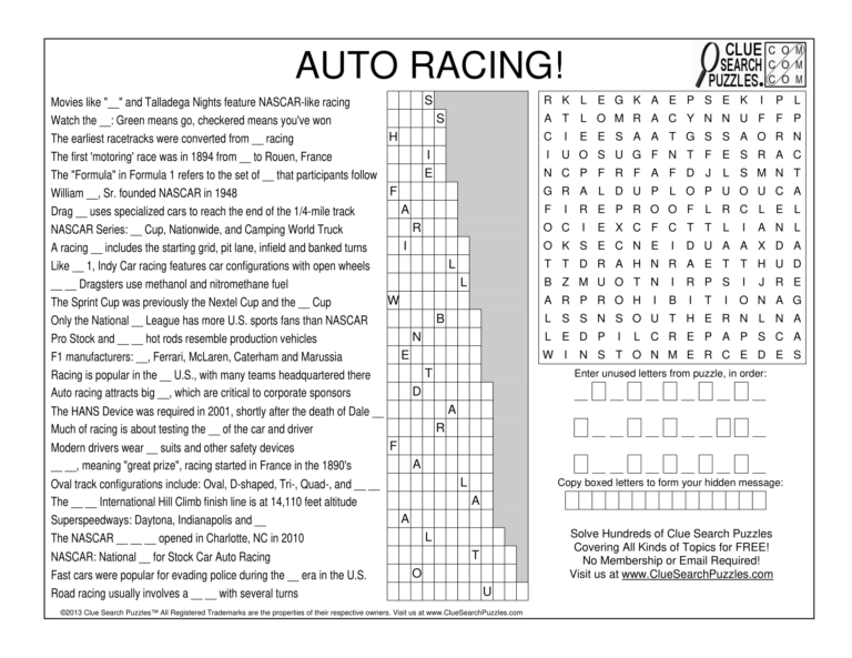 auto racing trivia quiz