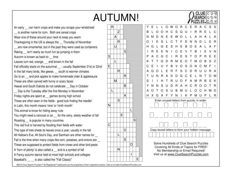 autumn trivia quiz