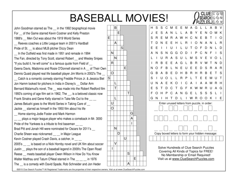 baseball movies trivia quiz