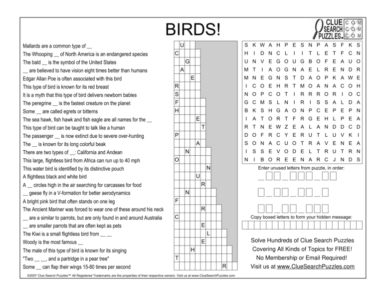 birds trivia quiz