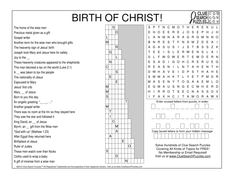 birth of Christ trivia quiz
