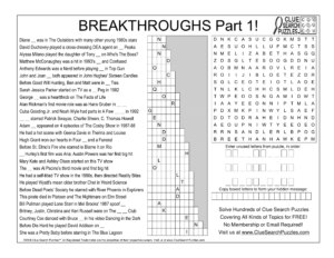 breakthroughs part 1 trivia quiz