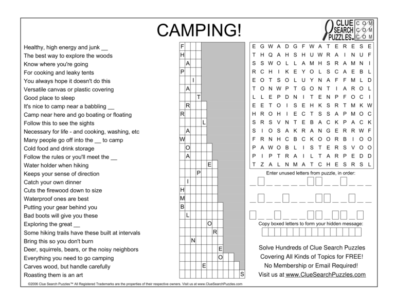 camping trivia quiz