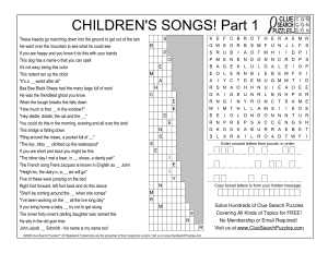 childrens songs part 1 trivia quiz