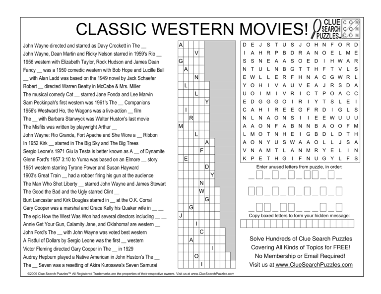 classic western movies trivia quiz