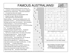 famous australians trivia quiz