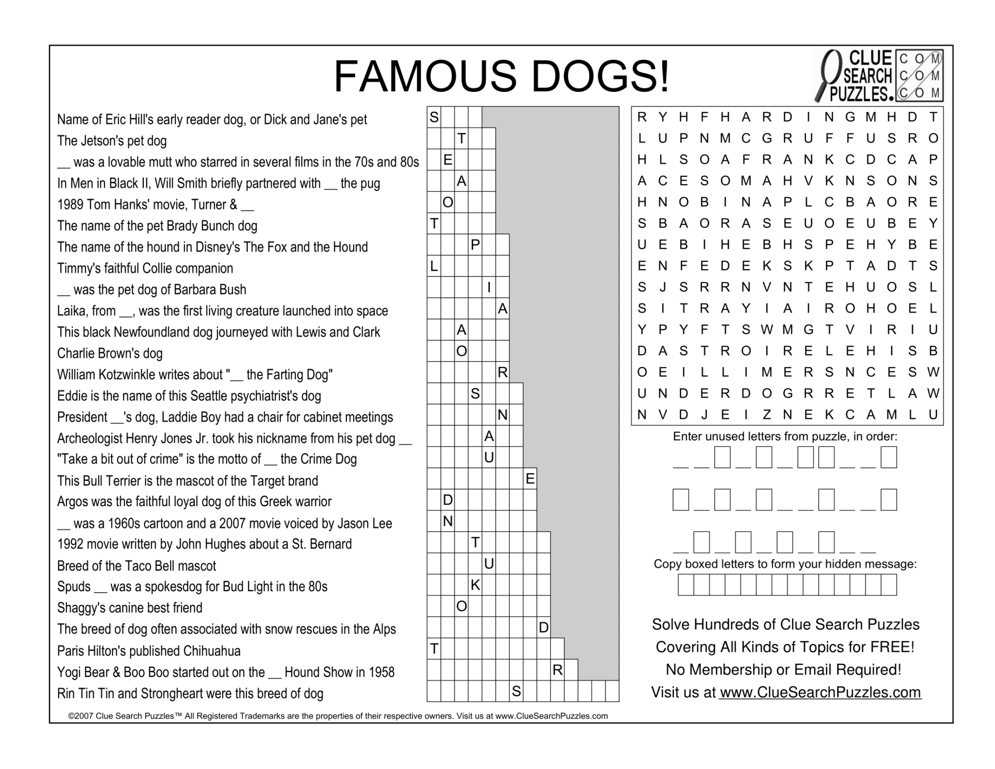 FAMOUS DOGS TRIVIA QUIZ
