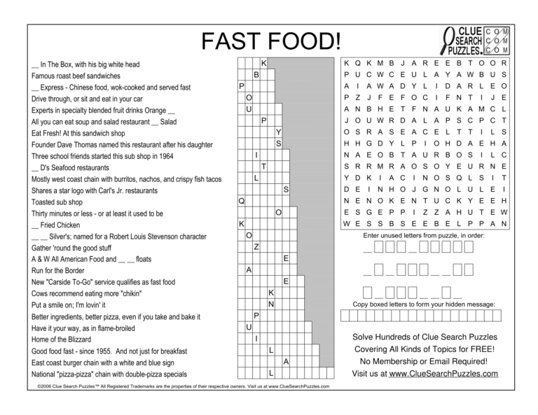 fast food trivia quiz