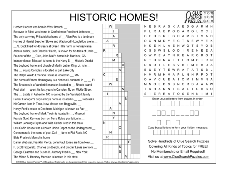 historic homes trivia quiz