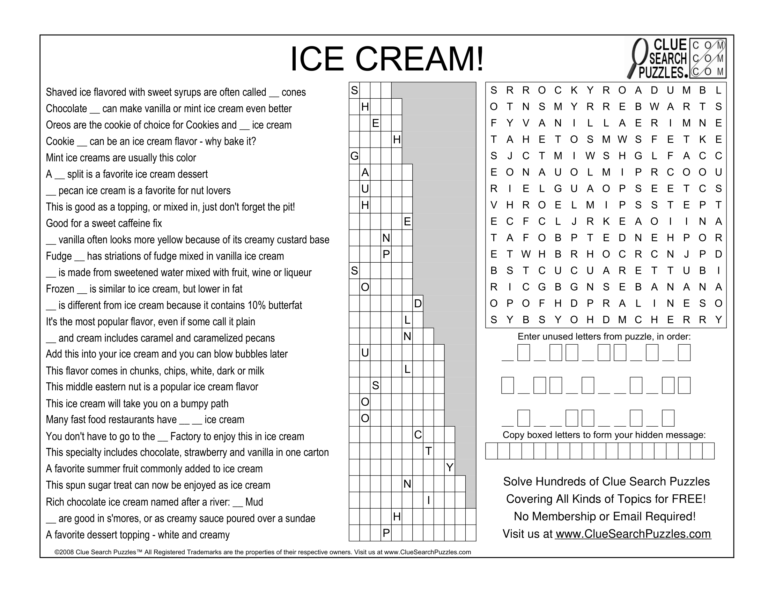 ICE CREAM TRIVIA QUIZ