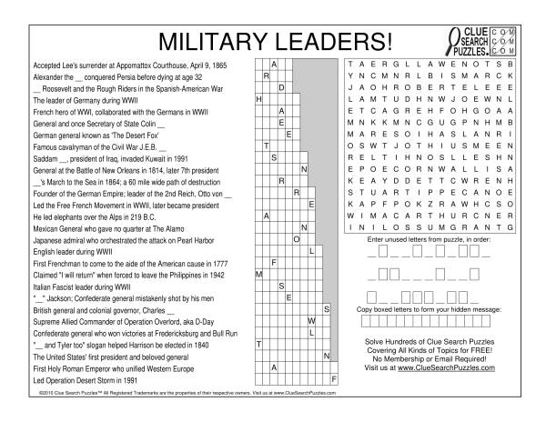 MILITARY LEADERS TRIVIA QUIZ