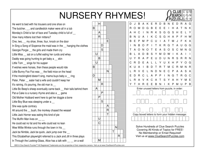 nursery rhymes trivia quiz