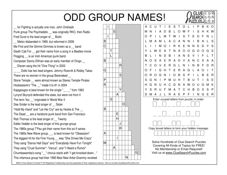 odd group names trivia quiz