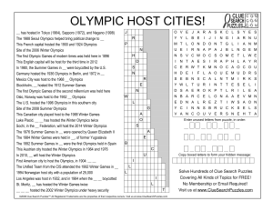 olympic host ciities trivia quiz