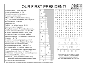 our first president trivia quiz