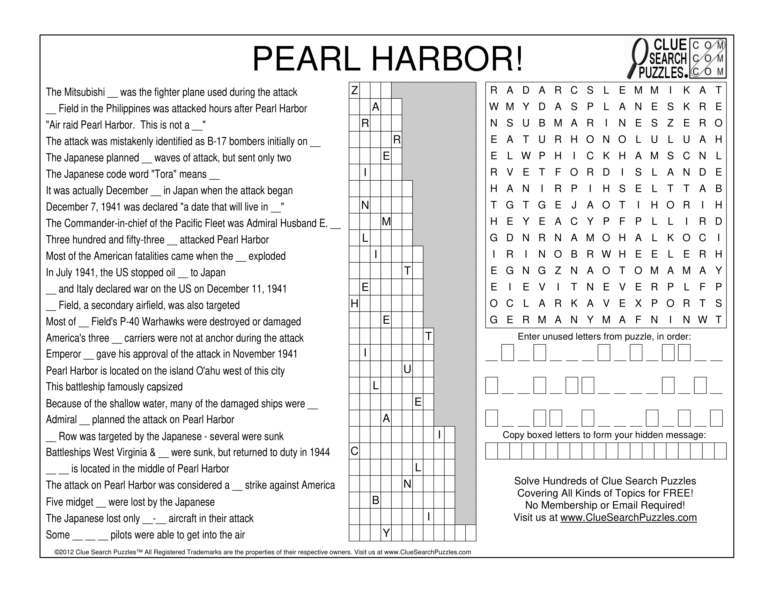 pearl harbor trivia quiz