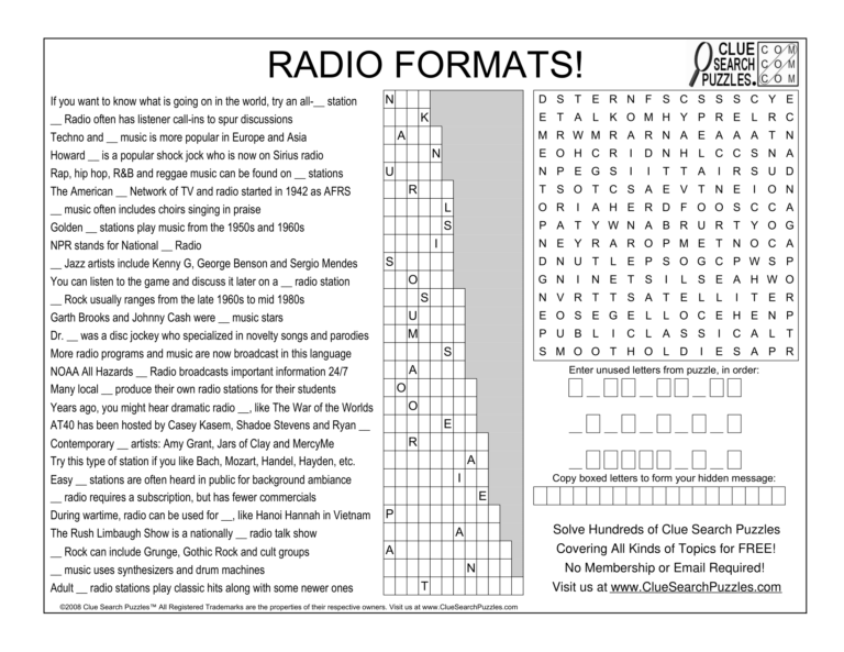 radio formats trivia quiz
