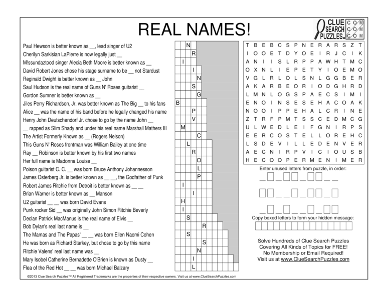 real names trivia quiz
