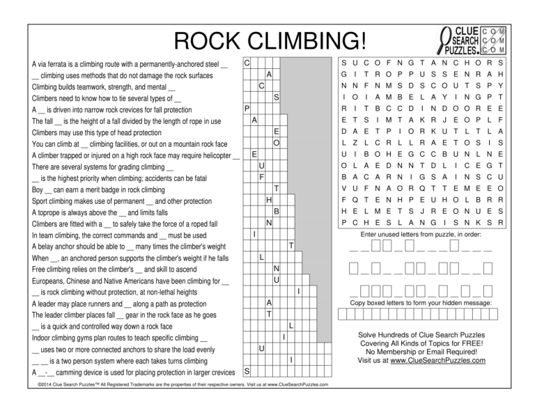rock climbing trivia quiz
