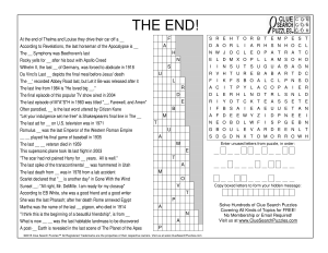 the end trivia quiz