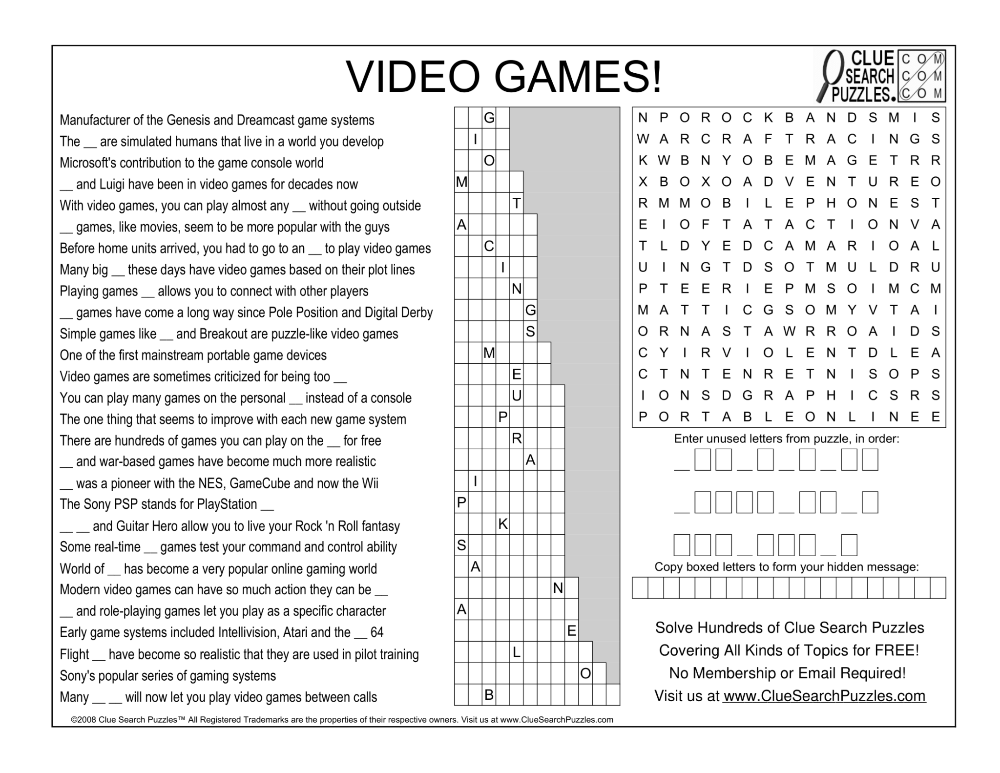 VIDEO GAMES TRIVIA QUIZ