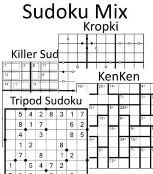 Sudoku Puzzles Mixed eBook Cover