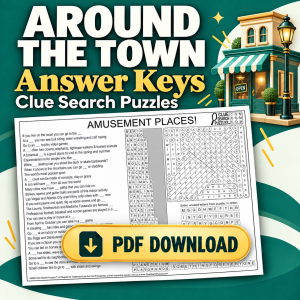 Around The Town Package — downloadable puzzle answer keys