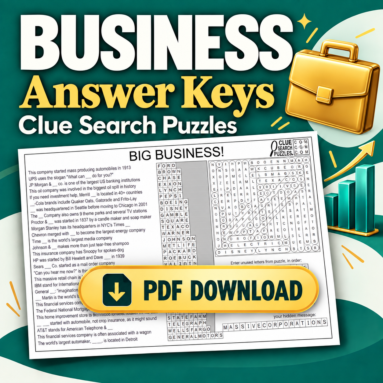 Business Package — downloadable puzzle answer keys
