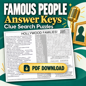 Famous People Package — downloadable puzzle answer keys