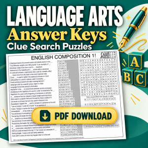 Language Arts Package — downloadable puzzle answer keys