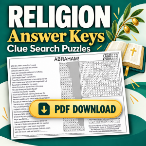Religion Package — downloadable puzzle answer keys