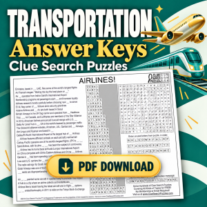Transportation Package — downloadable puzzle answer keys